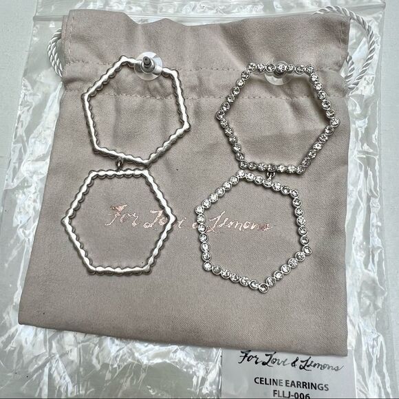 For Love & Lemons CELINE EARRINGS in Crystal Color - Picture 5 of 5